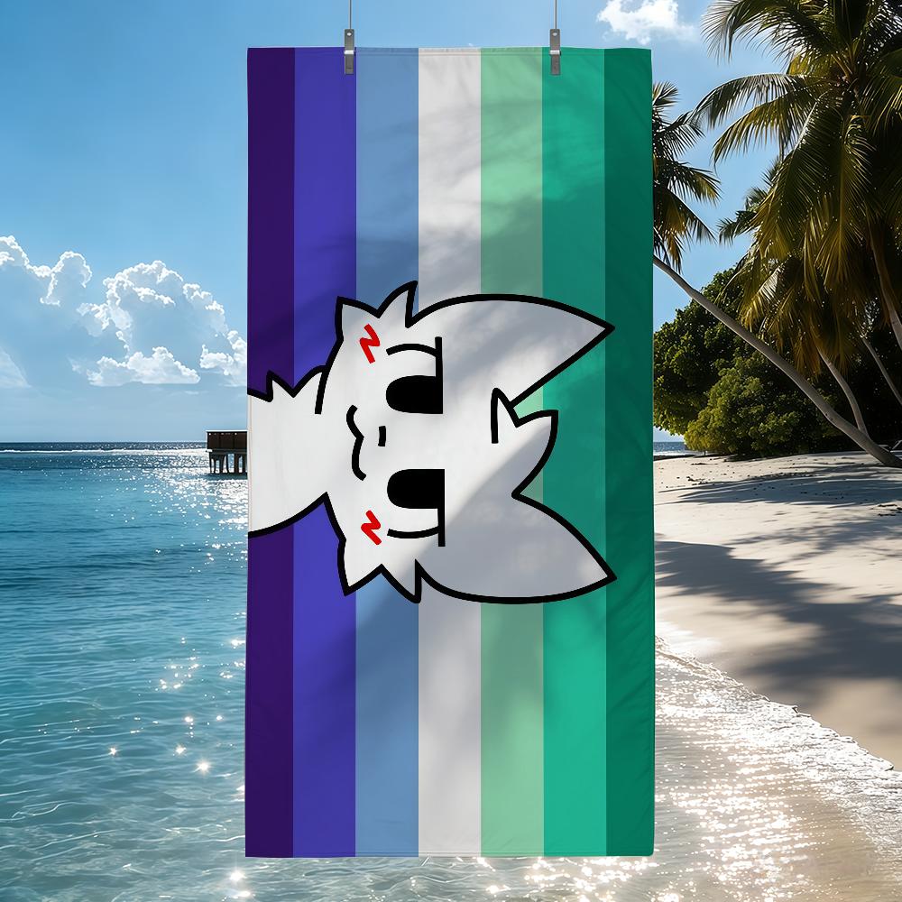 Cartoon Studi01 Boy kisser Cat Towel Quick Drying Beach Towels Are Suitable For Swimming Pools Camping Yoga And The Gym