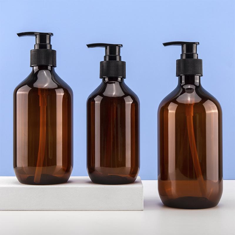 4PCS 500ml Bathroom Soap Dispenser Reusable Hand Pump Dispenser Bottle Bathroom Shower Gel Shampoo Refillable Bottle Container