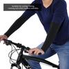 Cycling Windproof Fleece Arm Warmers Outdoor Sports Arm Sleeves Cover (Black L)