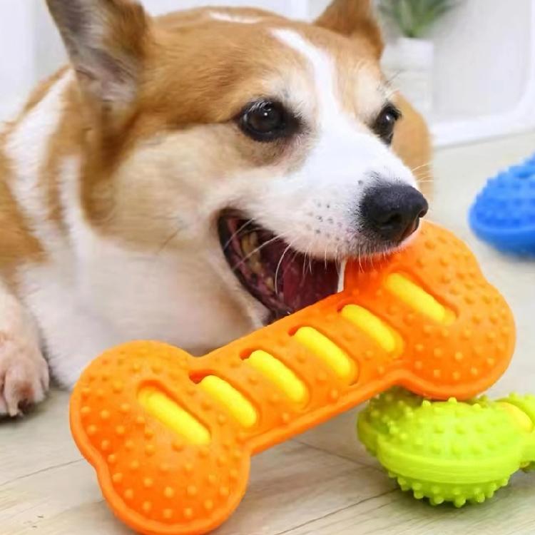 Set of 3 Entertaining Squeaky Dog Toy Bone for Boredom Dog Entertainment Chew Toy for Aggressive Chewer Clean Teeth