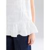Girls' Embroidered Hibiscus Cotton Vest Top