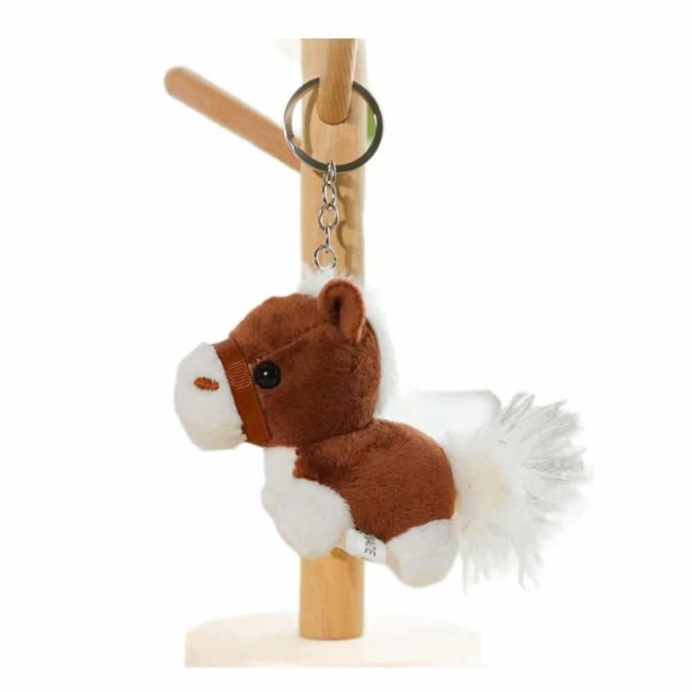 Mascot Dolls Plush Horse Keychain Mini Plush Horse Doll Pendant Zodiac Pony Figurine  Festive Decor