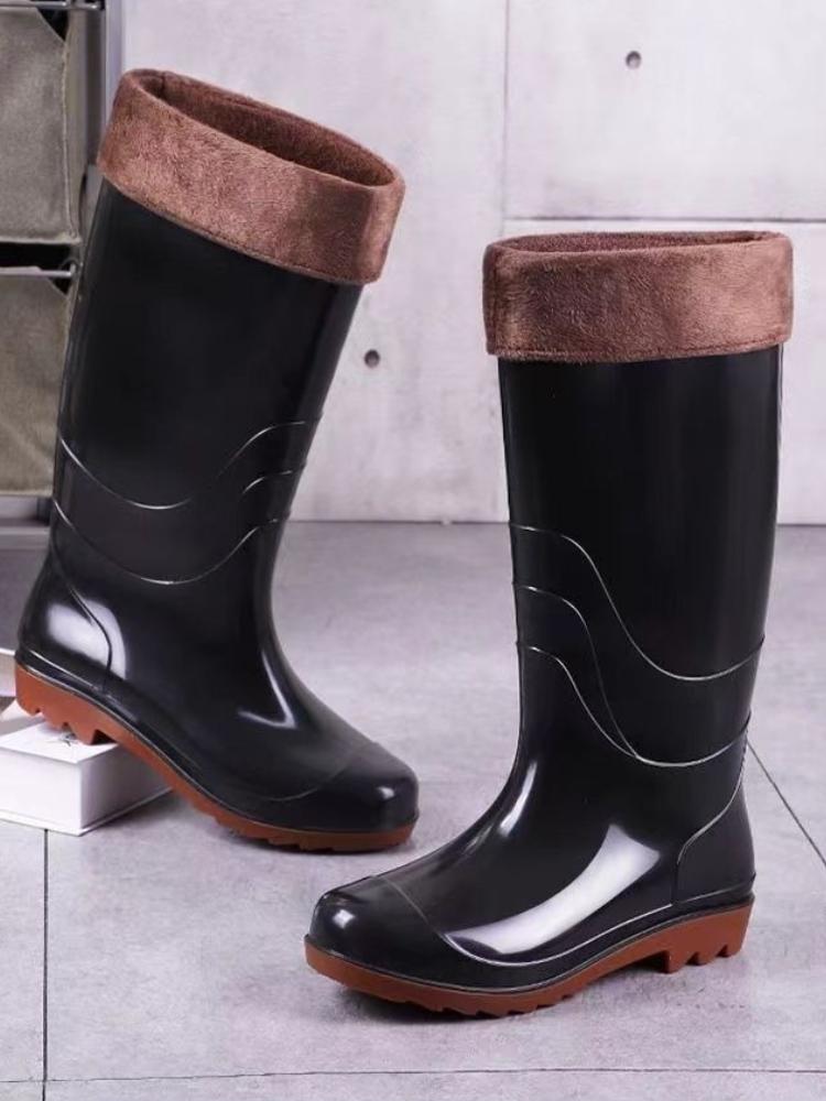 Chef Kitchen Oxfords Winter Fleece-lined Short Men's Rain Boots Warm Cheap High Quality Outdoor Comfortable Rainy Day Male Shoes