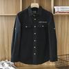 Camicia da lavoro retrò giapponese da uomo per la primavera Camicia casual larga a maniche lunghe da uomo Giacca larga alla moda Abbigliamento da uomo