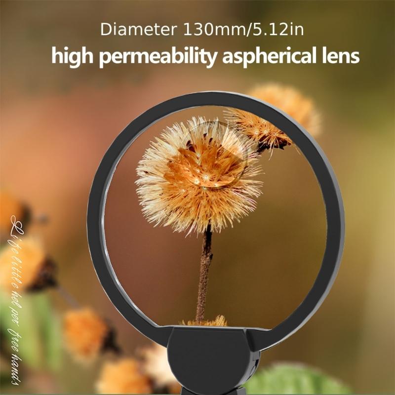 Rechargeable Magnifying Glass with Long 8 Hour Battery 12X Lens LED Lighting Design for Extended Reading and Craft Use