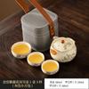 Guochao Splendid Mountains and Rivers Ru Kiln Binaural Teapot Ceramic Hand Grab Pot Light Luxury Portable Camping Small Set Kung Fu Tea Set