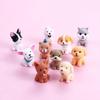 Creative Home Decor Resin Puppy Statue Mini Animal Miniature Dog Ornament Figurines Cake Decoration