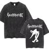 Washed Vintage Rapper Ghostemane Graphic Print Tshirt Men Women Hip Hop Rap Rock Trap Metal Gothic Oversized Tshirt Streetwear