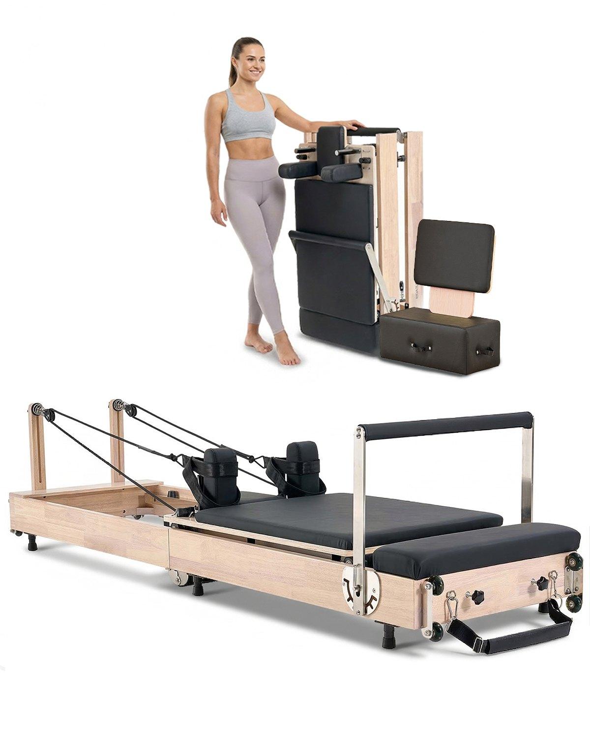 VEVOR salokāms Pilates Reformer, koka Pilates