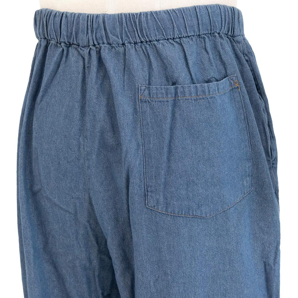 KYOETSU Men's Washable Denim Samue (Work Clothes), Solid Color, 100% Cotton, Year-Round, Light Blue (Size L)