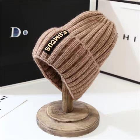 Winter hat women's versatile fashion long standard wool hat winter warm ear protection bag head knitted hat
