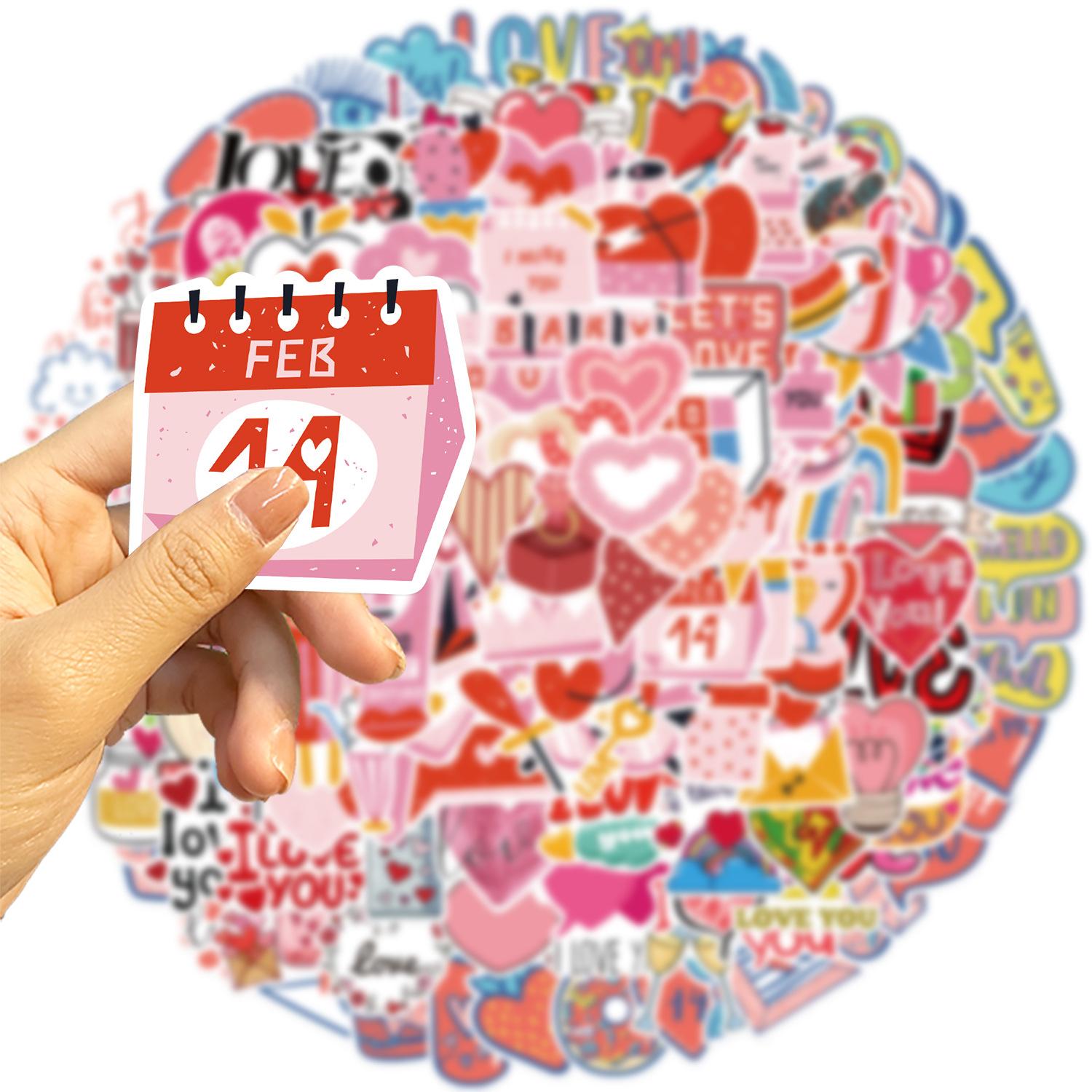 

200 Popular Holiday Valentine s Day Graffiti Stickers Suitcase Guitar Without Glue Waterproof Stickers