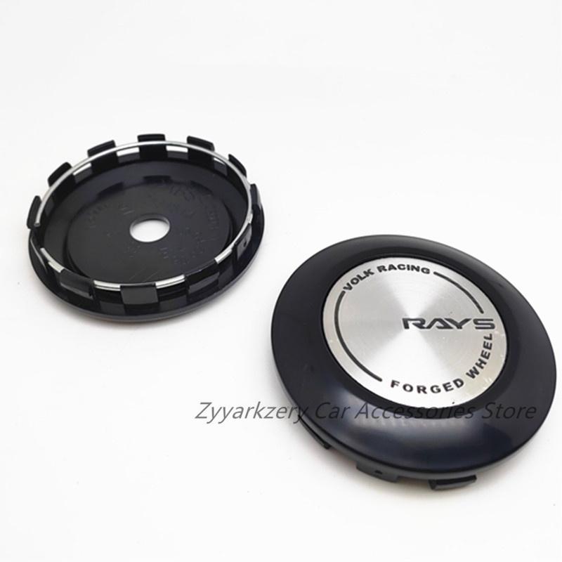 AAYP1 4pcs Volk VR Rays Racing 76mm 73mm Wheel Caps Car Center Hubcaps TE37SL Rims ABS Cover Car Styling