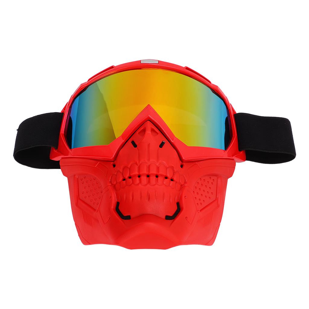 Occhiali da moto con teschio, copriviso, occhiali da ciclismo fuoristrada, antivento, con protezione per il viso