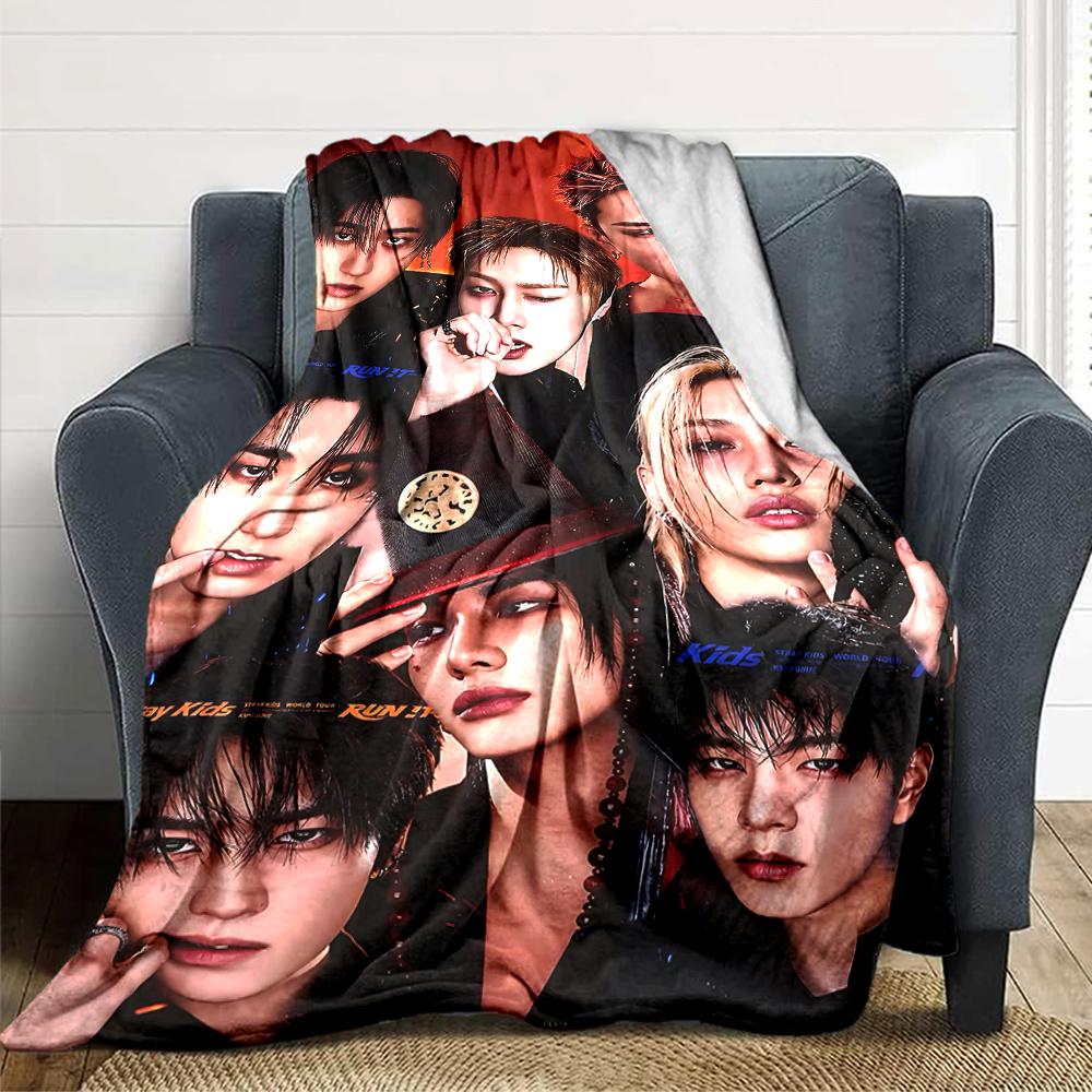 Kpop Group Dynamics Blanket Soft Throw Blanket For Home Bedroom Bed Sofa Travel Office Solid Christmas Blanket