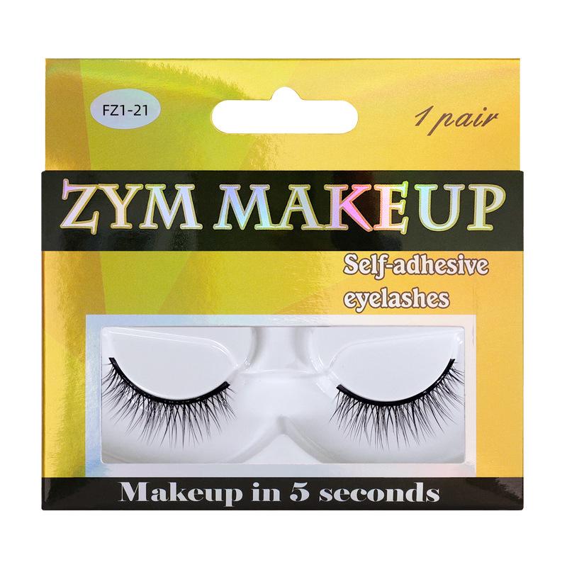 

Temperature-Sensitive Self-Adhesive False Eyelashes for Beginners - No Glue Needed, Natural Look Standard