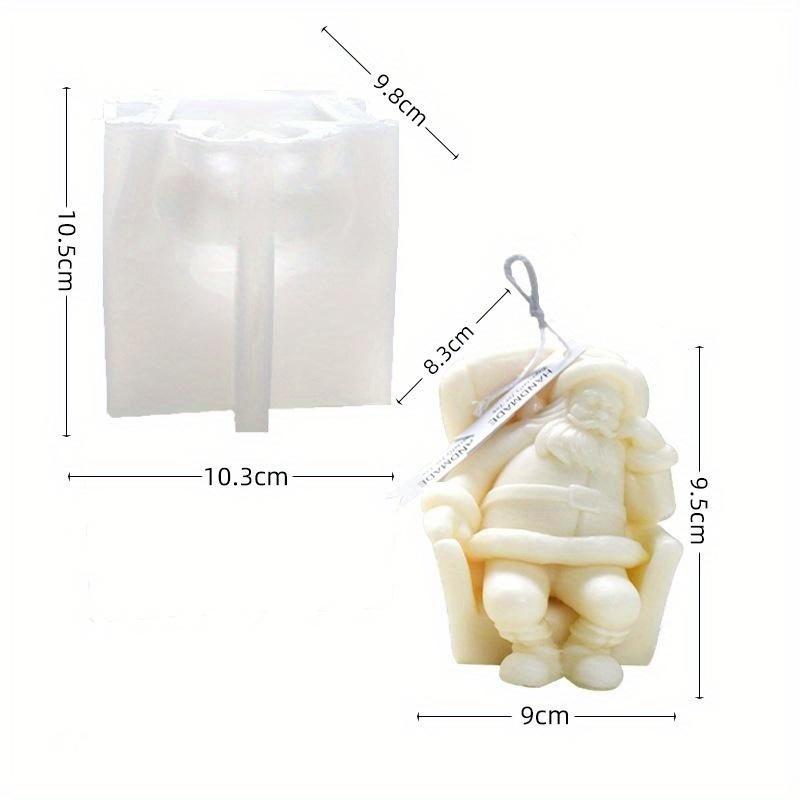 1 Pcs Sleeping Santa Claus Aromatherapy Candle Silicone Mold DIY Christmas Decoration Gypsum Mold