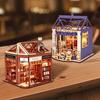 QuYiYa DIY Miniatur-Buchhandlung: Miau Talk & Words Kreatives Haus Modell Geschenk
