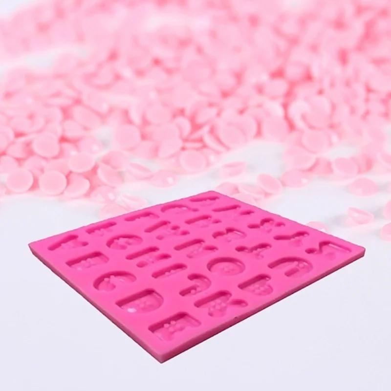 Letter Mold  Button Decoration Mat Cake Mold Bakeware Baking Alphabet Fondant Silicone Mold  Decoration Tools
