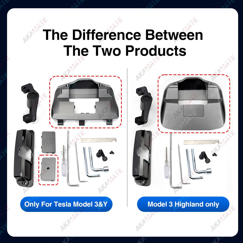 Screen Rotating Bracket for Tesla 2017-2024 Model Y Model 3 Swivel Mount Highland Display Rotating Kit Monitor Rotate Holder