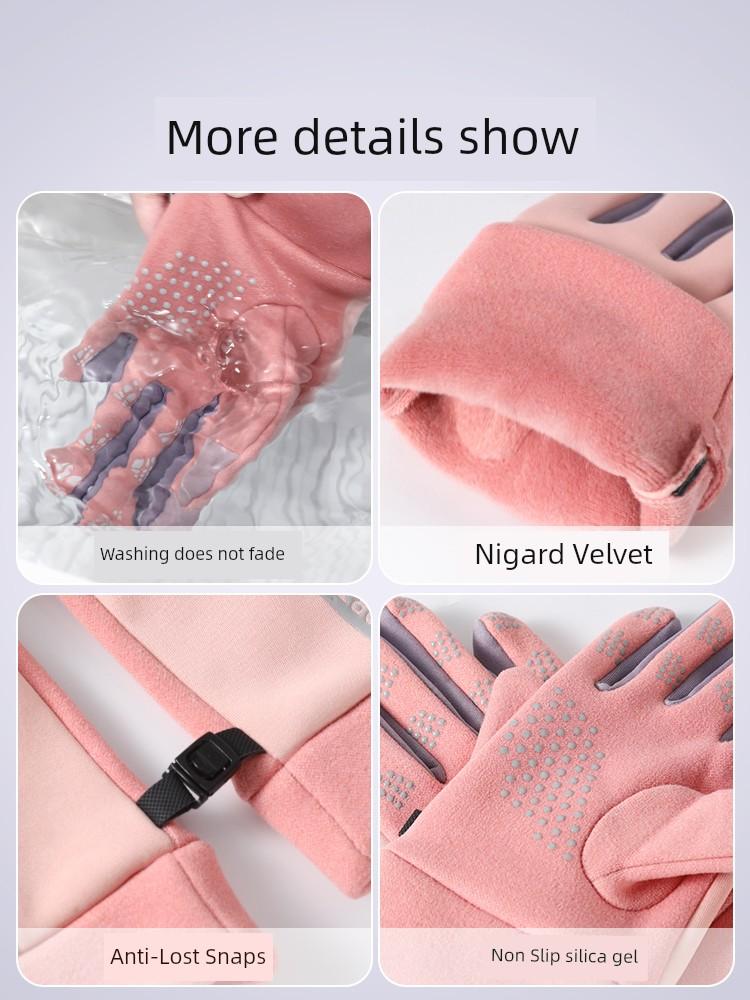 Cycling Gloves Female Winter Cycling Skiing Hiking Heattech Women's Gloves Male Driving Men Winter Windproof Girl