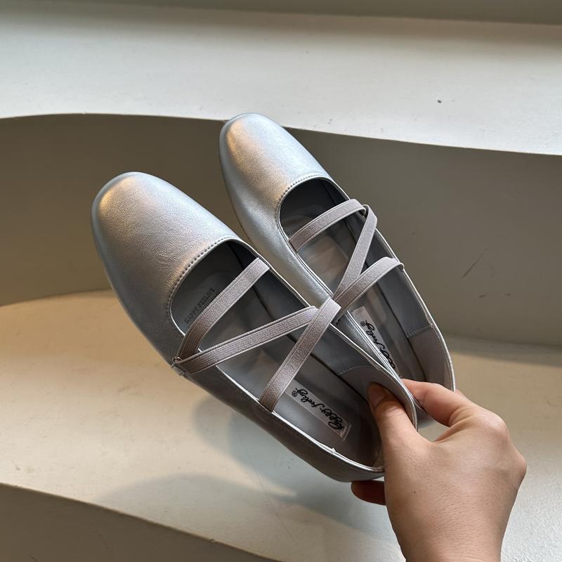 Fashion SUOJIALUN 2025 Autumn New Women Flat Shoes Fashion Round Toe Shallow Slip On Boat Shoes Soft Flat Heel Casua Dress Mary Jane Sho