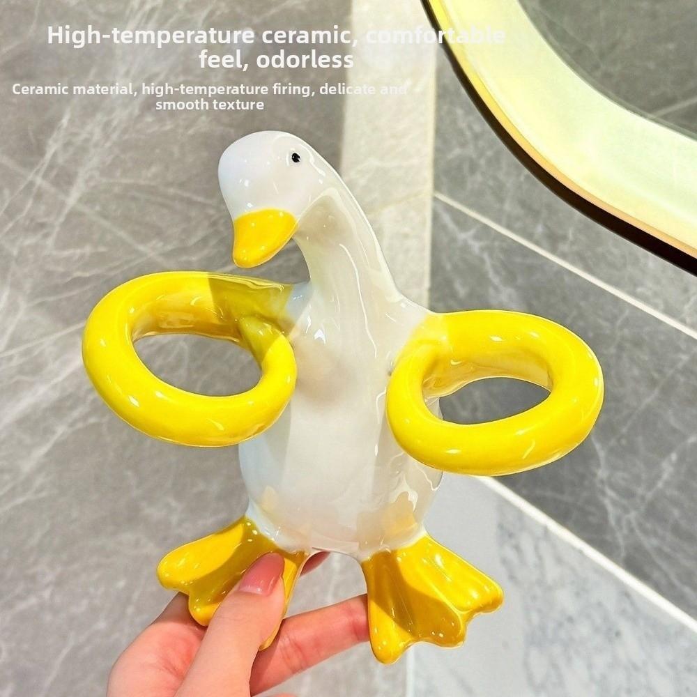 2 Slot Toothpaste Toothbrush Rack Ceramic Toothbrush Storage Stand Bathroom Organizer