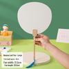 Children's DIY Ancient Style Hand-Painted Round Fan Kit with Thickened Xuan Paper for Crafts & Coloring