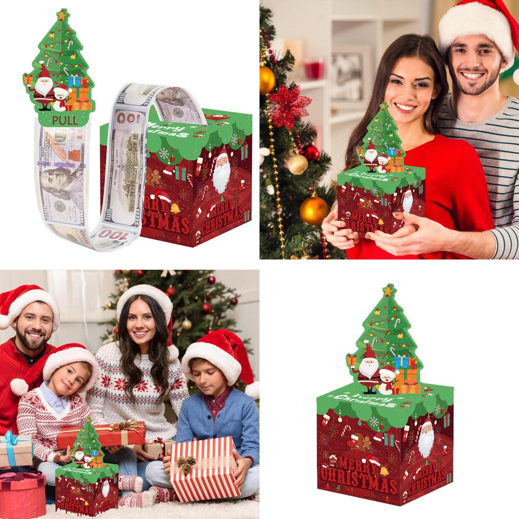 Paper Pattern Santa Money Box Gift Box For Christmas Decors And Gift Giving