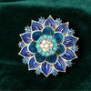 Fashionplant Lotus Gradient Enamel Large Flower Brooches For Women Clothing Coat Jewelry Accessries Gifts