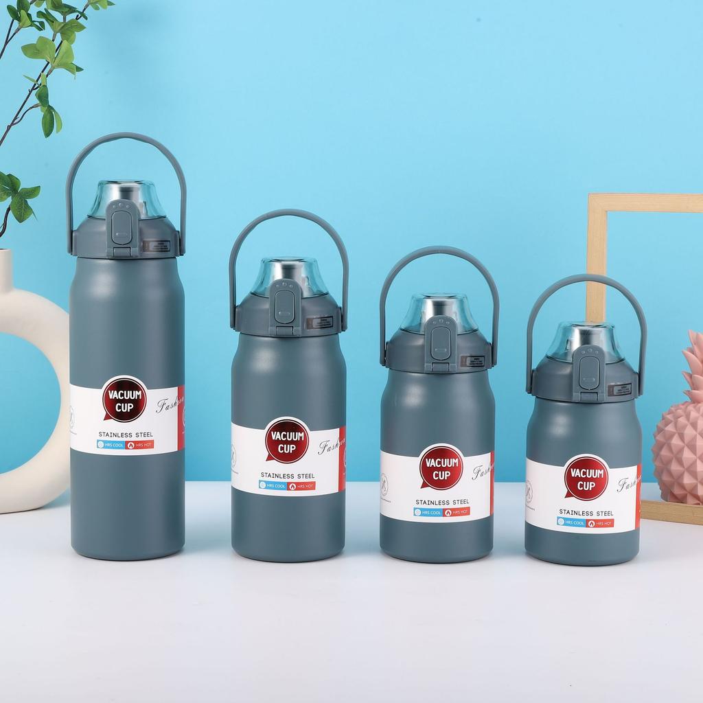 1,3 l/1,7 l Großvolumige Thermoflasche Outdoor-Becher Edelstahl-Thermoskanne Wasserflasche Tragbare Vakuumflasche Kalt- und Heiß-Trinkbecher