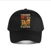 Funny Taco Balanced Diet Baseball Cap Fashion Unisex Sunhat Womens Outdoor Sports Snapback Cap