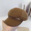 Vintage British woolen hat Children's wide brim shows small face Breathable octagonal hat Fashion versatile painter hat Newsboy hat