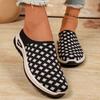 Summer Women Mesh Slip-On Half-Covered Sandals Lightweight Breathable Casual Outdoor Footwear with Soft Sole for Daily Wear