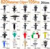 925pcs-100Pcs Auto Fastener Clip Kit Fender Rivet Clips Auto Body Push Retainer Pin Rivet Bumper Door Trim Panel Retainer Repair