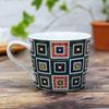 Waza No Kura Kutani Ware Mug with Stone Pavement Design, High-Quality Pottery, Made In Japan, Perfect Gift for 70th Birthday