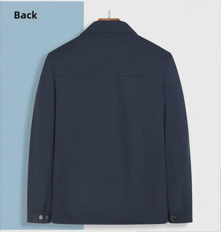 Kurtka męska casualowa w średnim wieku w dużym rozmiarze - płaszcz z dużymi klapami dla osób dużych i wysokich