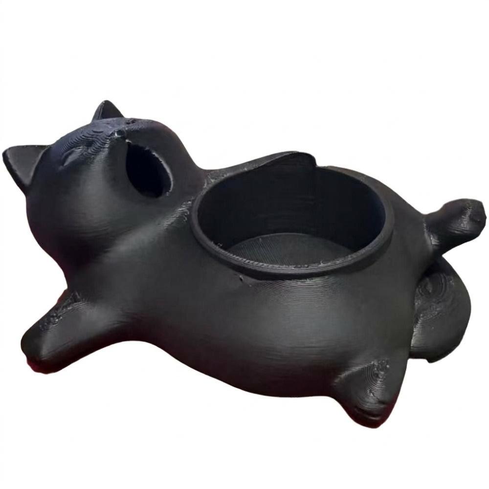 Multi-functional Mini Plant Pot Cat-shaped Storage Box Succulent Pot Animal Shaped Planter Gift чёрный