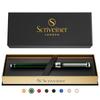 Scribe Green Rollerball Pen Fantastisk Lyxig British Racing Green Rollerballpenna med Krom Schmidt Bläck Perfekt Rollerball Presentförpackning för Män och en Fin Penna
