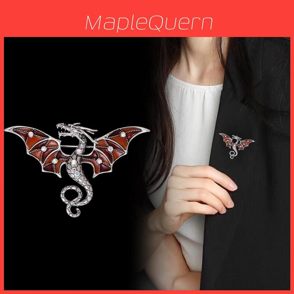 Animal Dragon Brooch With Zinc Alloy Construction For Fashionable Wear In Autumn 2024