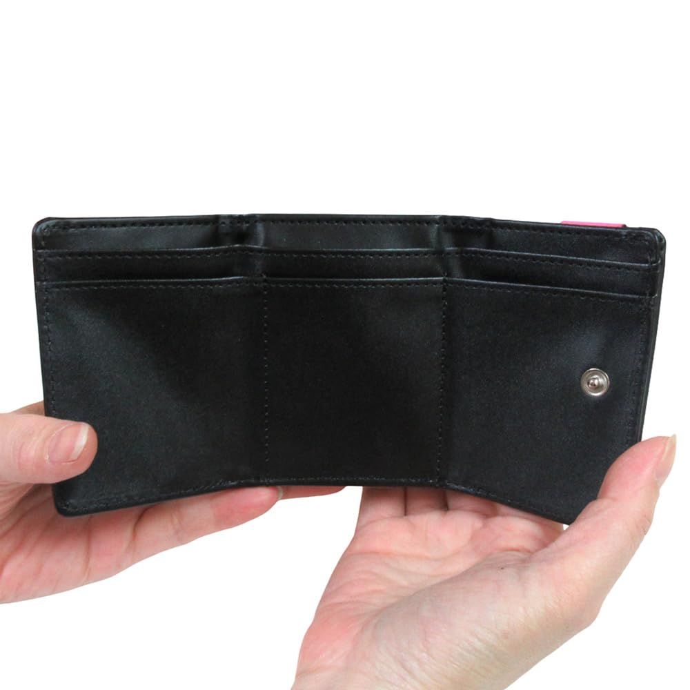 Snoopy Geldbörse 75. Schwarz Dreifach