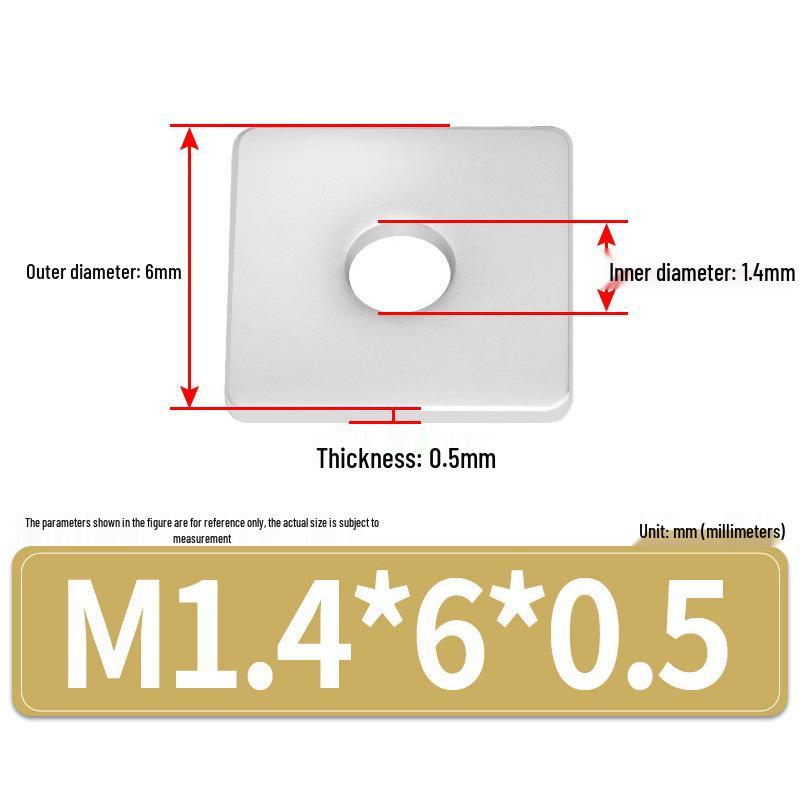 304 Stainless Steel Thickened Square Flat Washers M4-M24