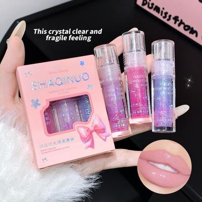 SHAQINUO Farb-Licht-Temperatur-Variation Lipgloss Box Set