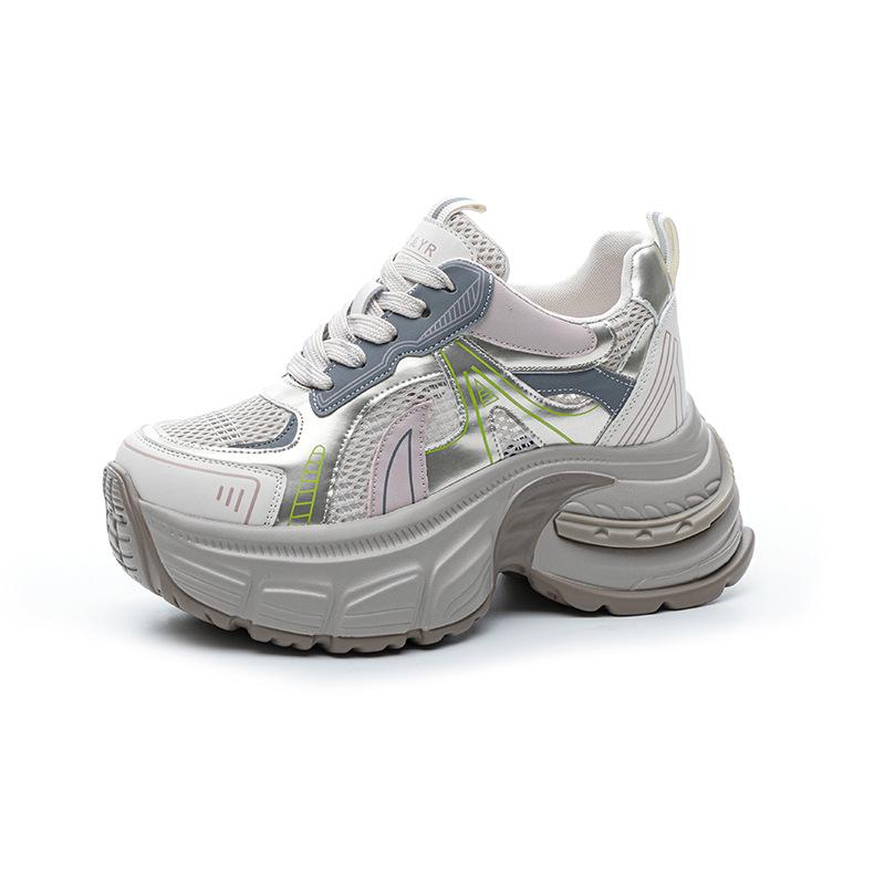 Women's Petite Mesh Breathable Platform Sneakers, Summer 2025 Fashion Casual Sport Shoes