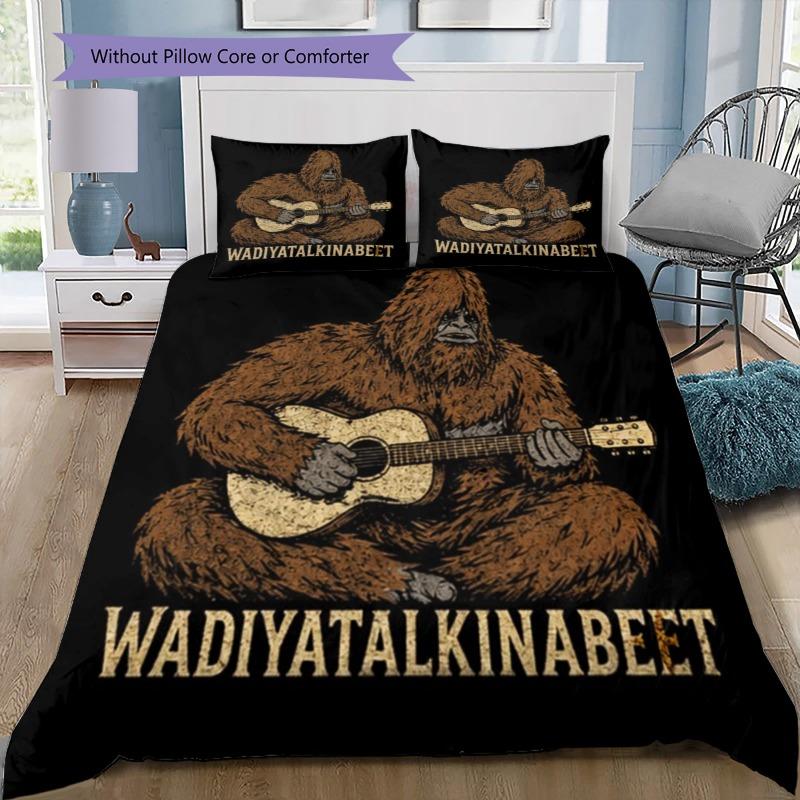 The Big Lez Show Forest Scene 3 Pieces Bedding Set, Cartoon Character Duvet Cover & Pillowcases