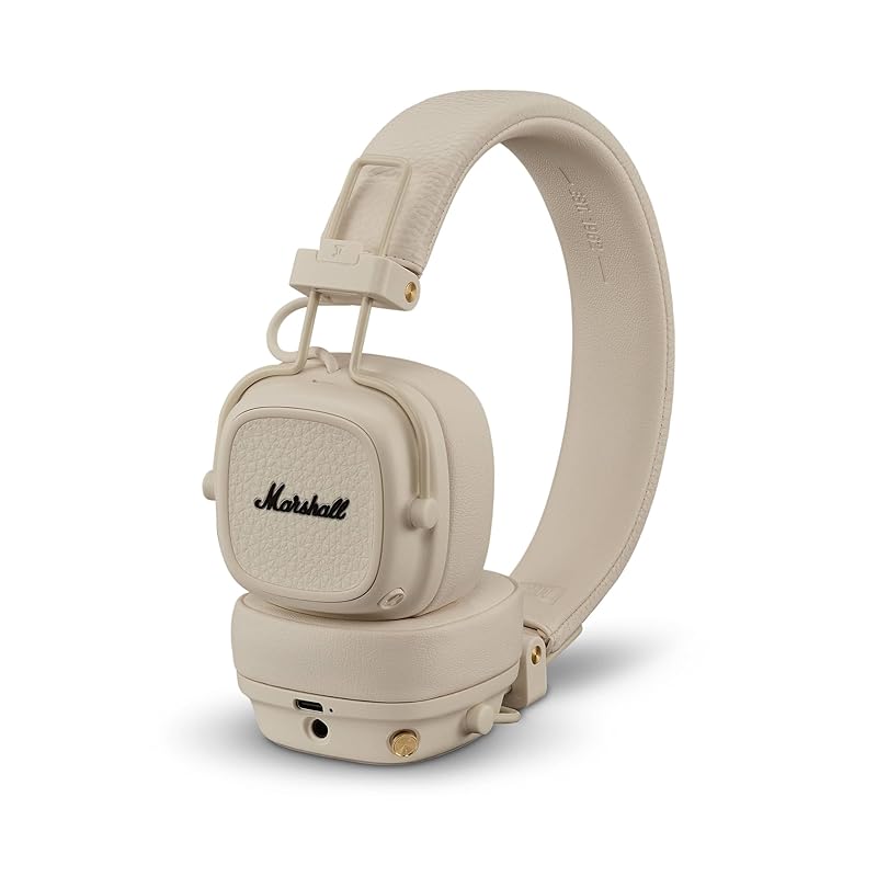 

Бездротові навушники Marshall Major V кремовий Bluetooth / 100 годин безперервного відтворення Сумісність із зарядкою Qi/сумісність із викликом []