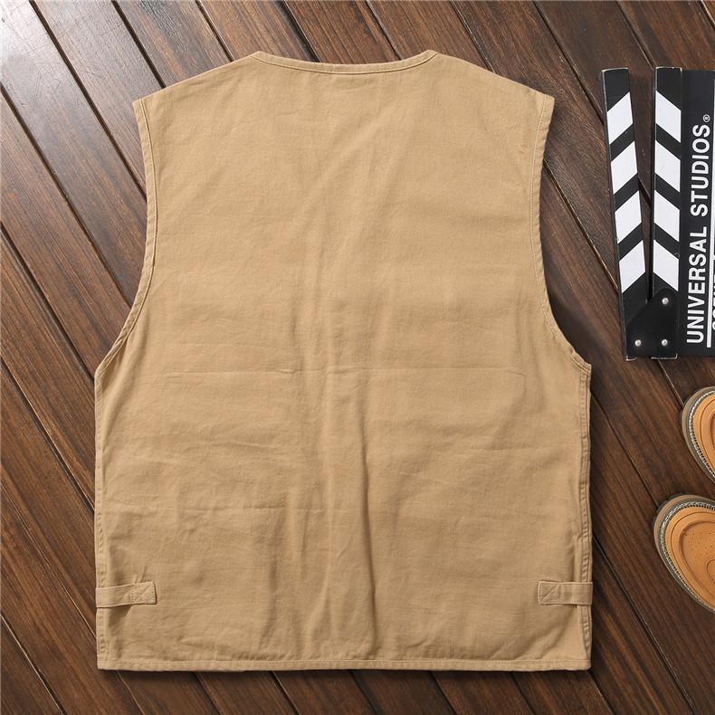Mens Cargo Outdoor Outerwear Fishing Casual Coat Sleeveless Jacket Sports Hiking Photography Many Pocket Partable Multifunction Coat For Men