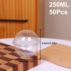 50Pcs Disposable Salad Cup 250/300/360/500ML Transparent Dessert Yogurt Cups Bowls Container With Lids For Ice Cream Cupcake