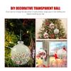 6 peças de bolas planas de natal, ideias de decoração, enfeites, decorações penduradas, preenchíveis para animais de estimação, enfeites transparentes de plástico