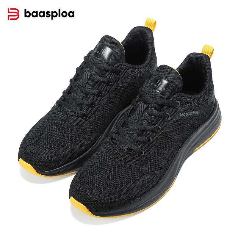 Baasploa Men Running Shoes Lightweight Breathable Tennis Shoes Sports Shoes Casual Fashion Men Walking Shoes Non-slip Sneakers
